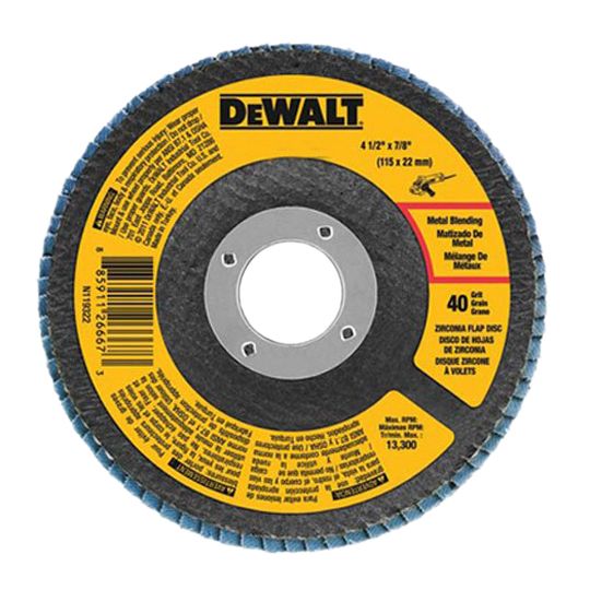 DeWalt 4-1/2" x 7/8" 60 Grit Type 29 Zirconia Flap Disc