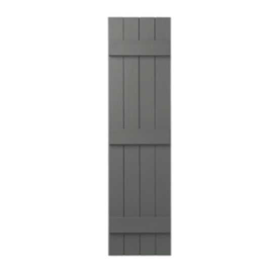 Mastic 15" x 63" Board & Batten Standard 4-Board Shutters - Closed Style — ACOVIN4C156316