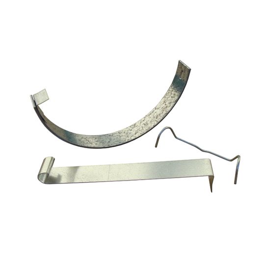 Berger Building Products 8" Half Round Galvanized Steel Face Mount Hanger with Crossbar & Spring Clip