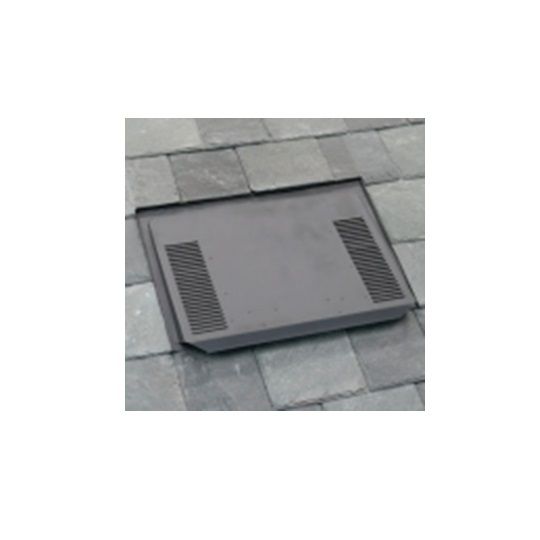 Owens Corning VentSure Galvanized Low Profile Slant Back Roof Vent with Exterior Louver - Standard Flange — Ventilation and Drainage — OCFVSSBVLPSFLG