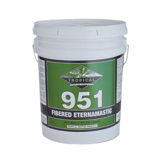 Tropical Roofing Products 951 Fibered Eternamastic Flashing Roof Compound - 5 Gallon Pail
