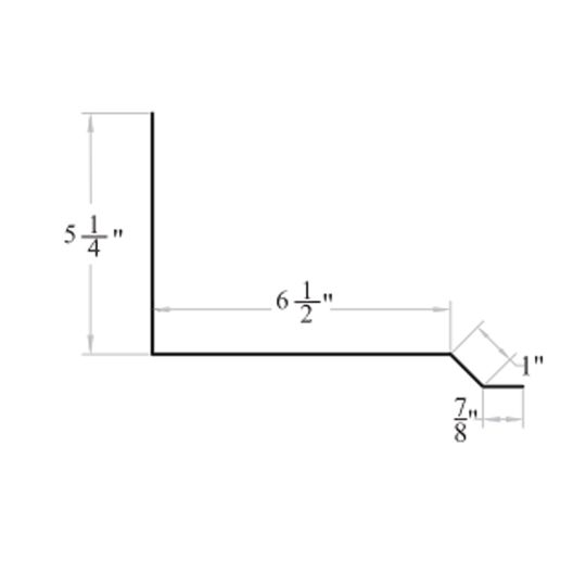 Coastal Metal Service 16 Oz. Copper Side Wall Trim