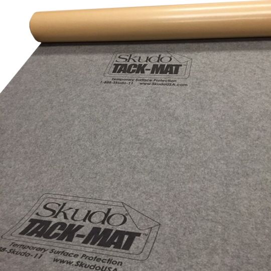 Skudo 40" x 165' Lt Construction Tack-Mat Surface Protection - 560 Sq. Ft. Roll