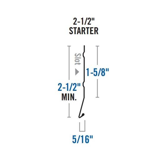 TRI-BUILT Steel Siding Starter Strip — TRI84110WH27