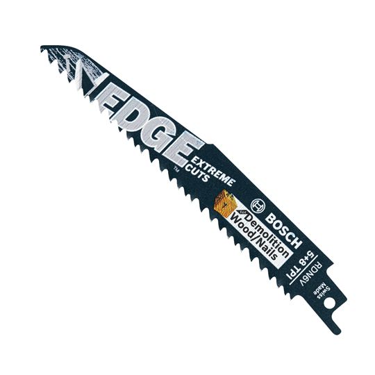 Bosch 6" 5/8 Tpi Edge Reciprocating Saw Blades for Wood/Nail Demolition - Package of 5