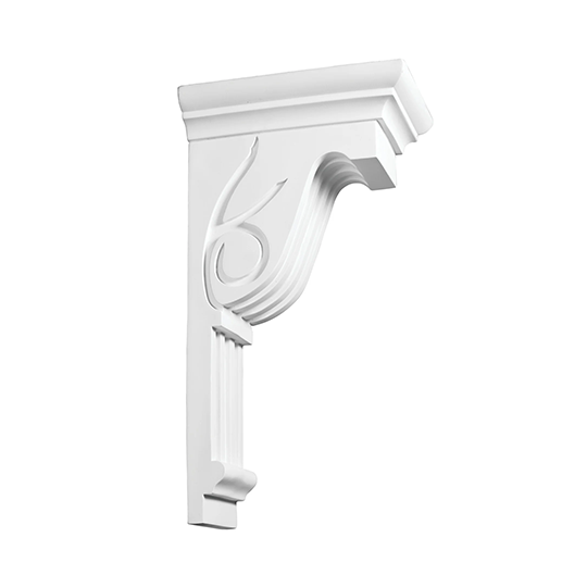 Fypon Molded Millwork 11" P x 20-1/2" H x 8" W Ornate Smooth Bracket