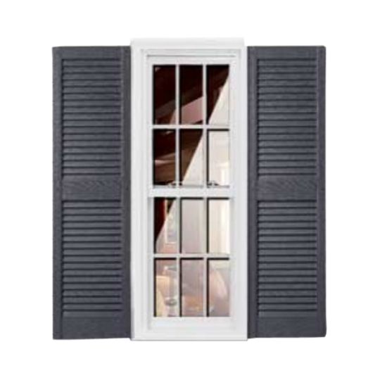 Girardin Moulding Straight Top Louver Style Shutters — GIRSTLV14X53CH