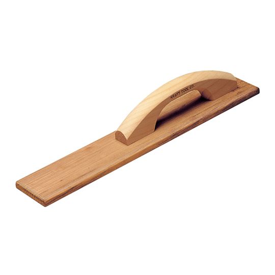 Kraft Tool 18" x 3-1/4" Teakwood Hand Float with Wood Handle