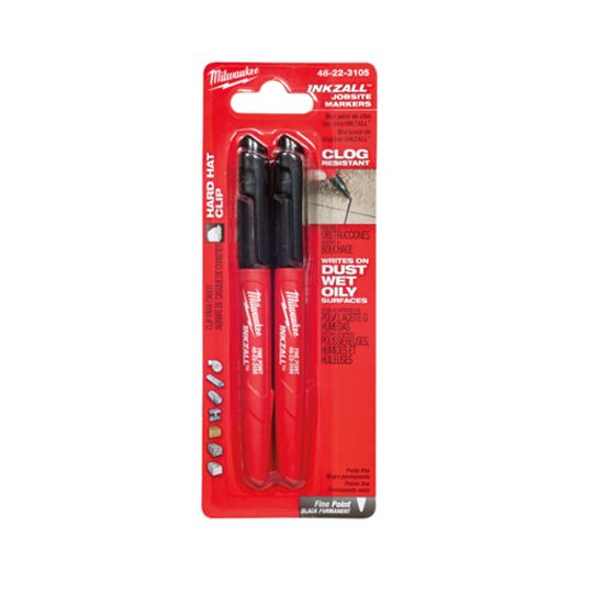 Milwaukee Inkzall Fine Point Jobsite Marker - Pack of 2