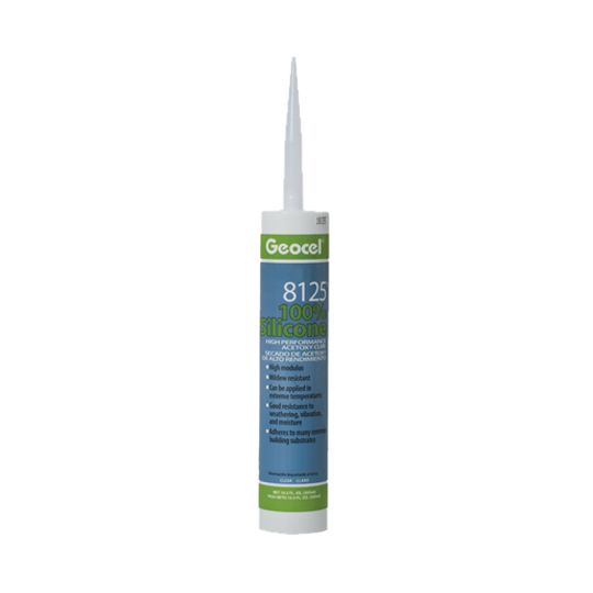 Geocel 8125 High Performance 100% Silicone Acetoxy Cure Sealant - 10 Fl. Oz. Cartridge — GEO8125CL