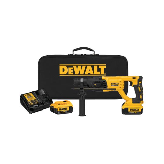 DeWalt 20V Max Cordless Xr Brushless 1" D-Handle Rotary Hammer Kit (4 Ah)