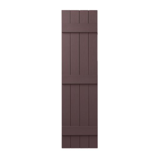 Mastic 15" x 55" Board & Batten Standard 4-Board Shutters - Closed Style — ACOVIN4C155558