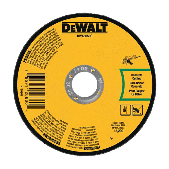 DeWalt 4-1/2" x 7/8" Type 1 Masonry Cutting Wheel