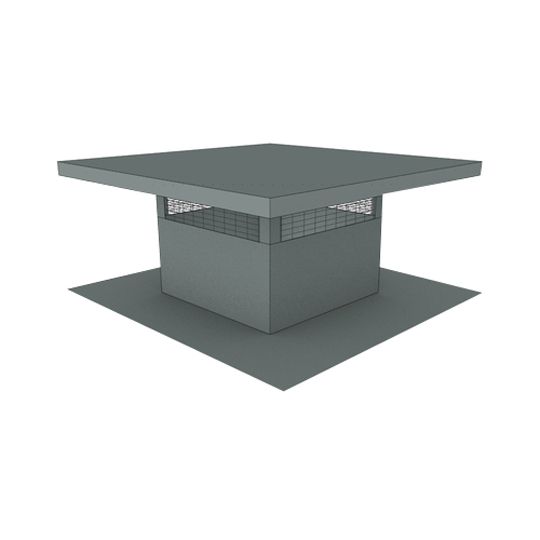 Able Sheet Metal 12" x 12" Galvanized Gravity Vent