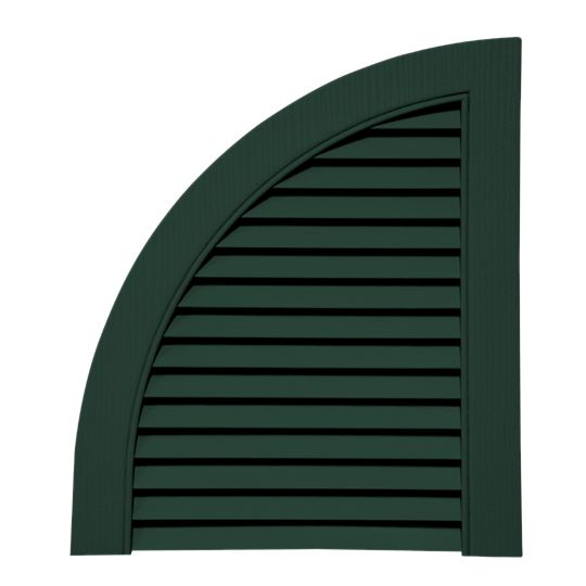 Mid-America Open Louver Quarter Round Arch Top for Standard Louver Shutters — MABATL14MG