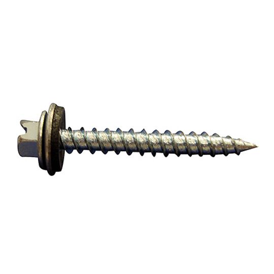 US Aluminum #10 x 1-1/2" Hi Hex Head Screws with Rubber Washer - Bag of 100