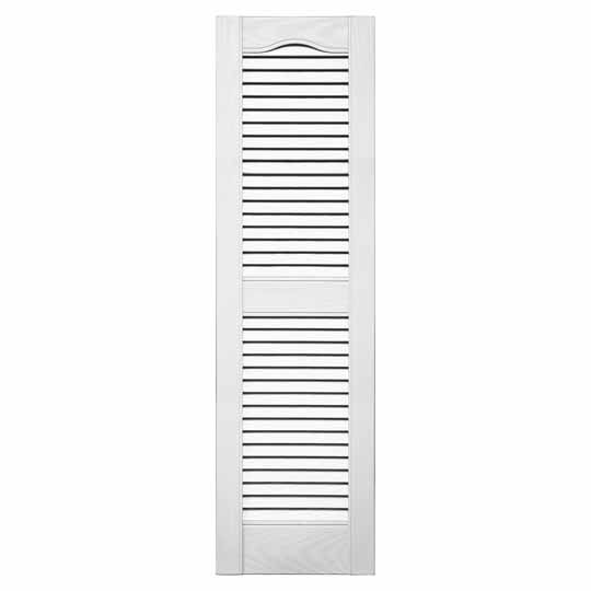 Mid-America Standard Cathedral Top Open Louver Shutter — MABLSBW67