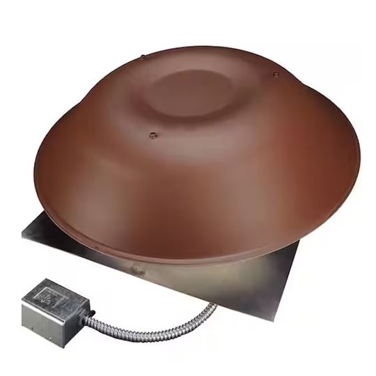 LomanCool 2000 Standard Power Vent with Thermostat/Humidistat — Ventilation and Drainage — LOM2000THBR