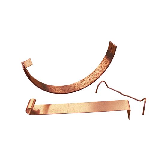 Berger Building Products 7" Half Round Copper Face Mount Hanger with Crossbar & Spring Clip
