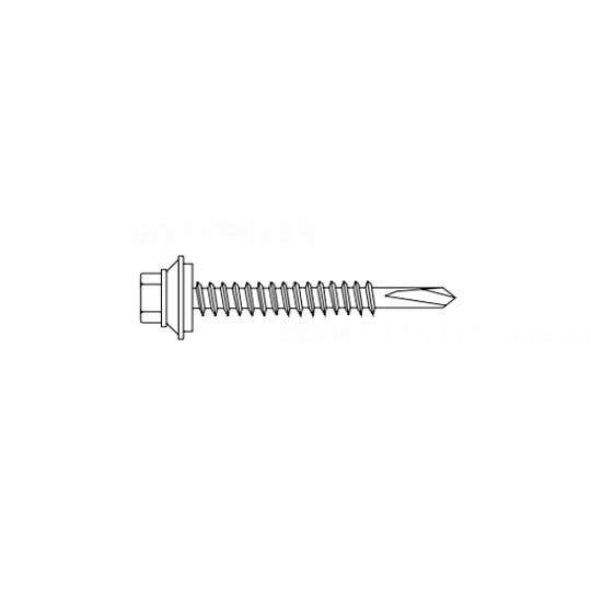 Metal Sales #12-14 x 1" Self Drilling Screws - Bag of 250 — MTS12141SDBL