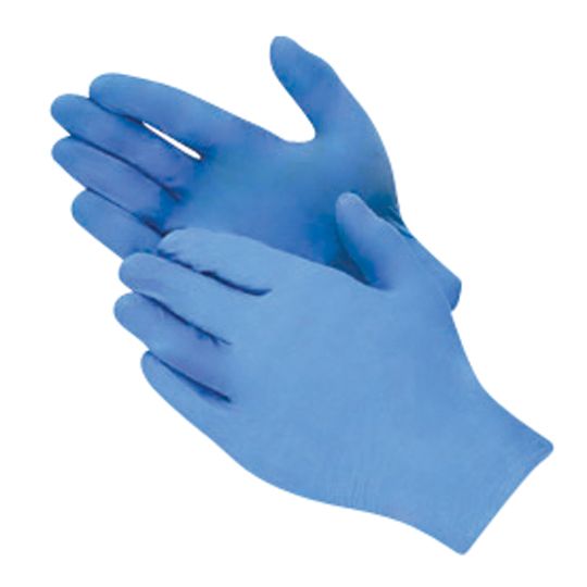 Continental Western Corporation Blue Lightning 15 mil Blue Latex Powder-Free Gloves - Large - Box of 100