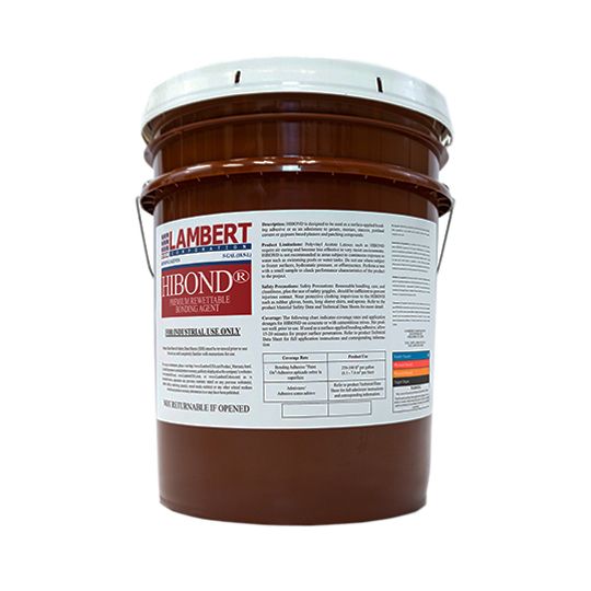 Lambert Corporation Hibond Synthetic Latex Admix/Bonding Adhesive - 5 Gallon Pail — Adhesives, Caulks & Sealants — LBCHBP