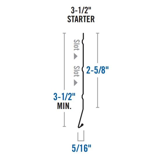TRI-BUILT Steel Siding Starter Strip — TRISTSS2192
