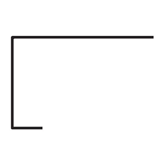 Able Sheet Metal 28 Gauge x 1-1/2" 3-Way Metal — Flashings — ABM3W112GA