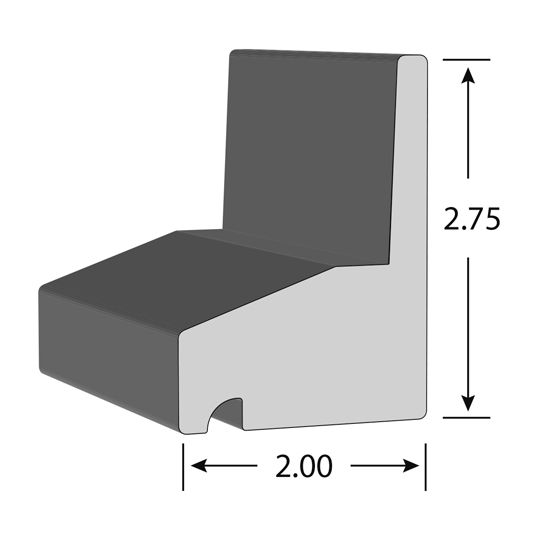 Kleer 2-3/4" x 2" x 16' Water Table Moulding