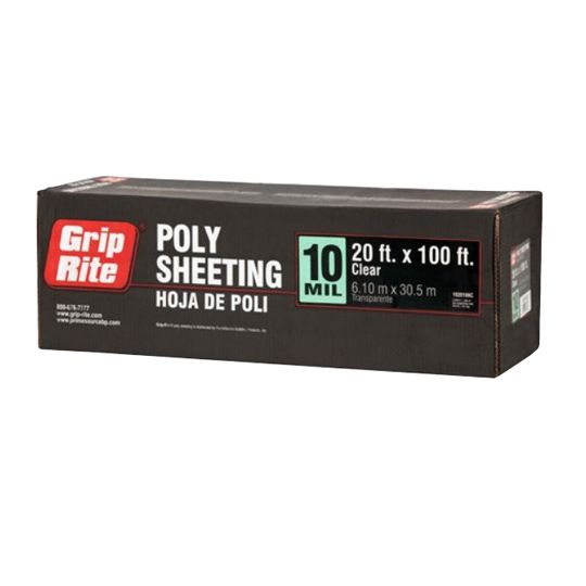 Grip-Rite 10 mil x 20' x 100' Heavy Duty Poly Sheeting