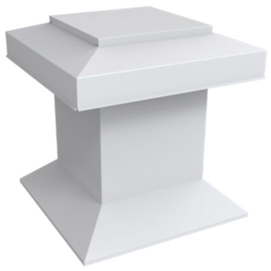 Ventilation Maximum Flat Roof Vent with 1 Deflector — Ventilation and Drainage — VMA102WHT12
