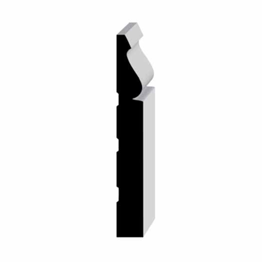 Wholesale Millwork 9/16" x 5-1/4" Primed Finger-Jointed Base Cap