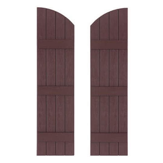 Mastic 14" x 57" Arch Top Board & Batten Shutter — ACOBBARCH5738