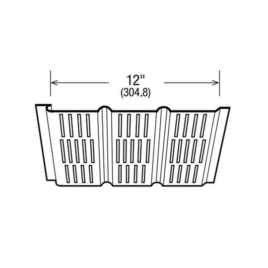 Gentek 12" Hi-Tensile T-4 Fully Vented Aluminum Soffit — GTKHTAST4FVWH