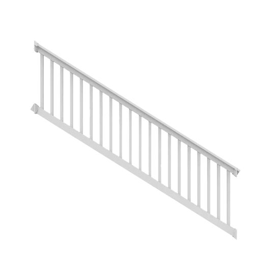 RDI Railing Dynamics 6' x 36" Finyl Line T-Top 26° to 38° Stair Rail Kit with 1-1/4" Square Balusters