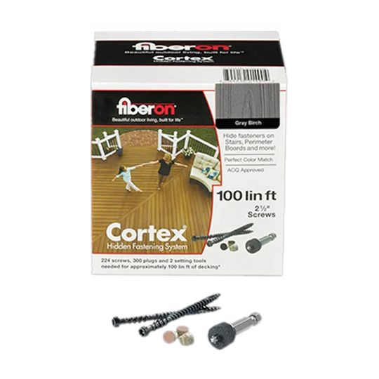Fiberon Cortex Hidden Fasteners - 100 Lin. Ft. Box — FIDCHF100GB