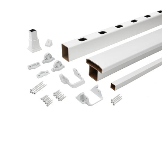 Trex Select Stair T-Rail Kit with Square Composites Balusters — TRXSTR842SRSWH