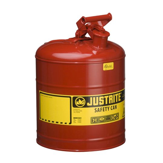 Justrite Type I Steel Safety Can - 5 Gallons — ORG6335756
