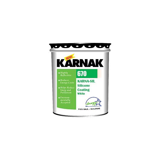 Karnak #670HS Karna-Sil Ultra High Solids Low Voc Silicone Coating - 5 Gallon Pail