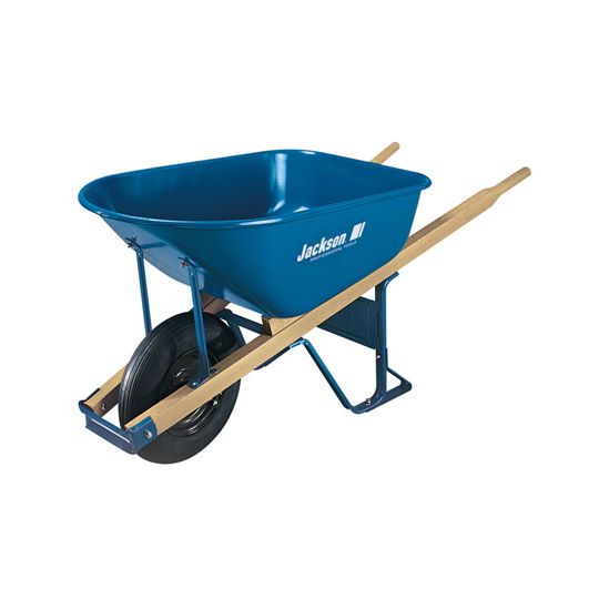 Jackson 6 Cubic Foot Steel Contractor Wheelbarrow with Ball Bearings