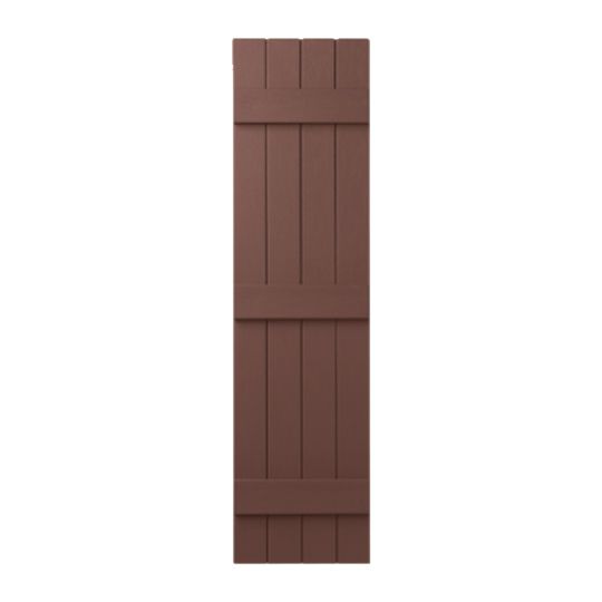 Mastic 15" x 67" Board & Batten Standard 4-Board Shutters - Closed Style — ACOVIN4C156738