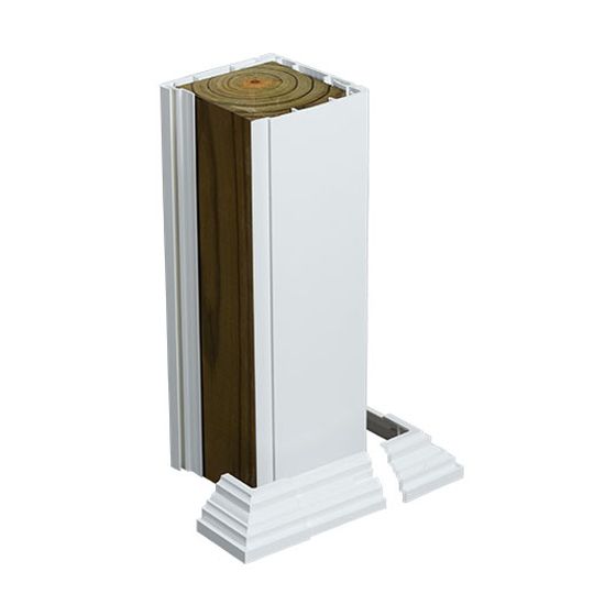 L.B. Plastics 4" x 8-1/2' Smooth Square Column Clad