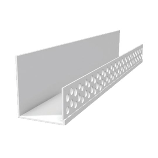 Vinyl Corp 3/32" Pb Standard Starter Strip/Casing Bead for 2-1/2" Insulation - 2-1/2" Back Flange & Perforated Flange