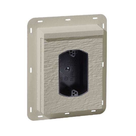 Wausau Supply 6" x 8" Diamond Kote Cedar RigidMount UL Electrical Mount Block — WSUDKCRMSD68UEC