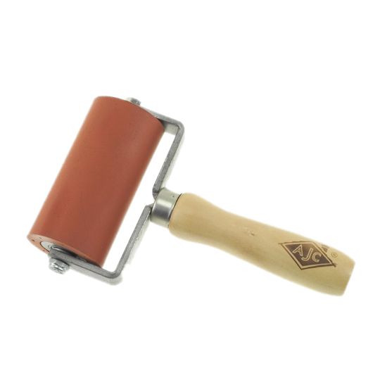 AJC Tools & Equipment 4" Silicone Seam Roller with Wood Handle