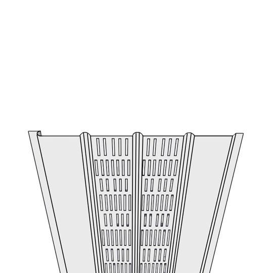 Alside 16" x 12' Ht Q4 Center Vent Aluminum Soffit Panel — ASI103092X1