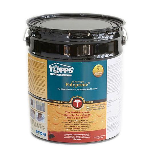 Topps Products Polyprene Trowel Grade 100% Rubber Roof Repair Cement