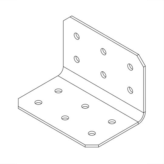 Simpson Strong-Tie 14 Gauge 2" x 2" x 3" Rca Rigid Connector Angle