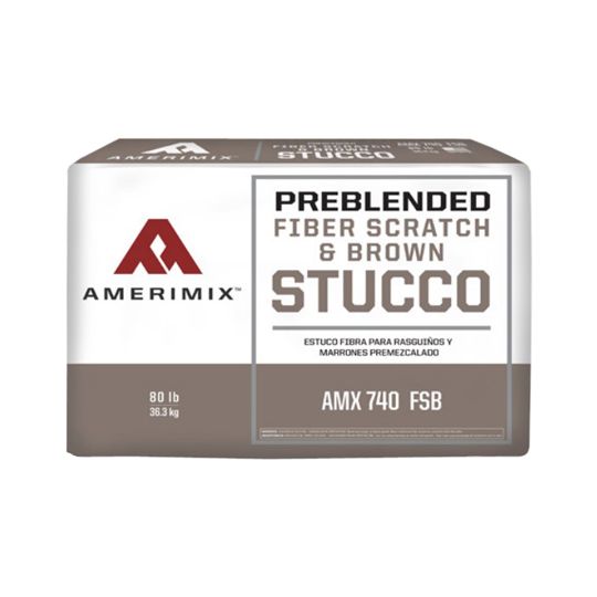 Amerimix Amx 740 Fsb Fiber Scratch & Brown Stucco - 80 Lb. Bag