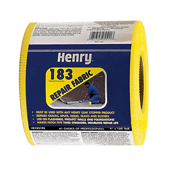 Henry Company 183 4" x 150' Roof Repair Resin Coated Fiberglass Fabric